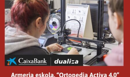 Armeria Eskola, CaixaBank Dualiza Laguntzetan “Ortopedia Activa 4.0” proiektuarekin saritua izan da.