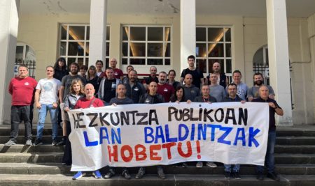 Hezkuntza publikoko komunitateak irakasleen greba deialdiarekin bat egiteko deia egin dute